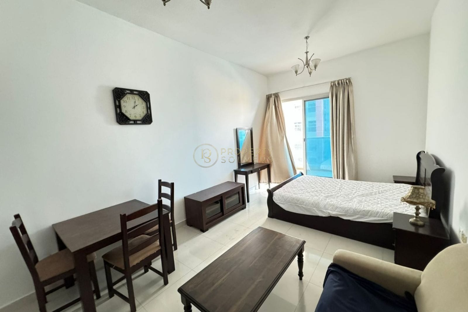 Elevated View | Furnished Studio | Prime Location